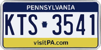 PA license plate KTS3541
