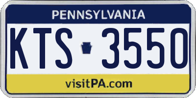 PA license plate KTS3550