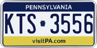 PA license plate KTS3556