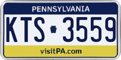 PA license plate KTS3559