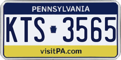 PA license plate KTS3565