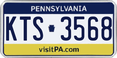 PA license plate KTS3568