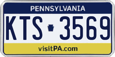 PA license plate KTS3569