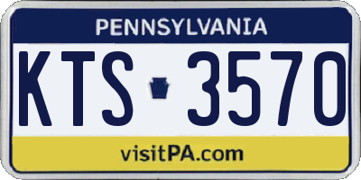 PA license plate KTS3570