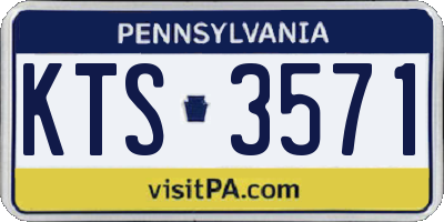 PA license plate KTS3571