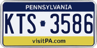 PA license plate KTS3586