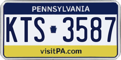 PA license plate KTS3587