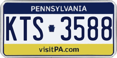 PA license plate KTS3588
