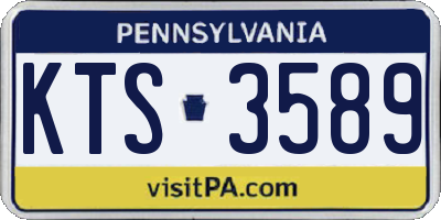 PA license plate KTS3589