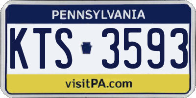 PA license plate KTS3593