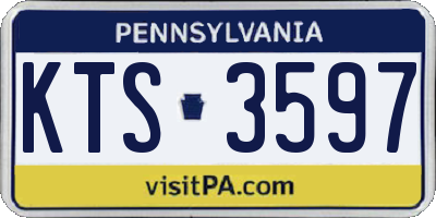 PA license plate KTS3597