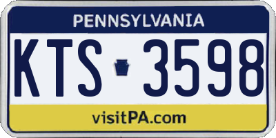 PA license plate KTS3598