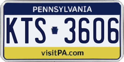 PA license plate KTS3606