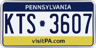 PA license plate KTS3607
