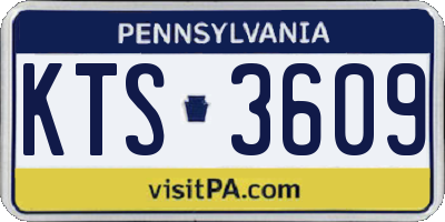 PA license plate KTS3609
