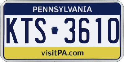 PA license plate KTS3610