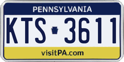 PA license plate KTS3611