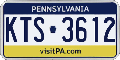 PA license plate KTS3612