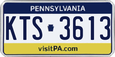 PA license plate KTS3613