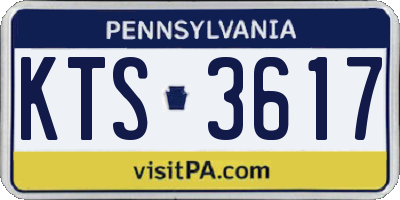 PA license plate KTS3617