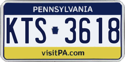 PA license plate KTS3618