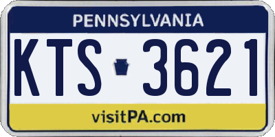 PA license plate KTS3621