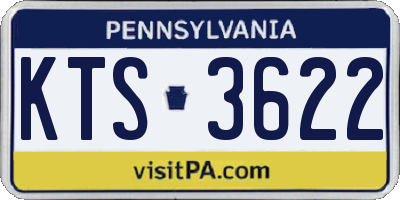 PA license plate KTS3622