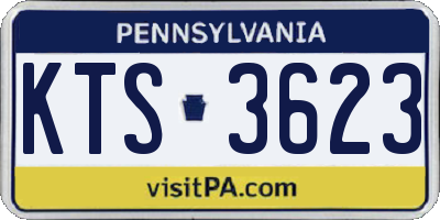 PA license plate KTS3623