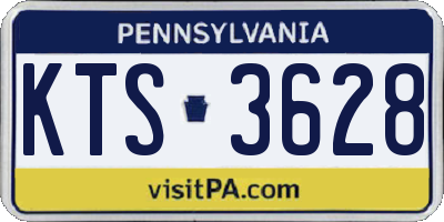 PA license plate KTS3628