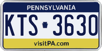 PA license plate KTS3630