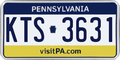 PA license plate KTS3631