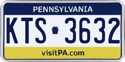 PA license plate KTS3632
