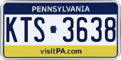 PA license plate KTS3638