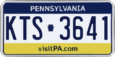 PA license plate KTS3641