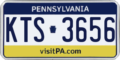 PA license plate KTS3656
