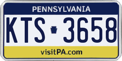 PA license plate KTS3658