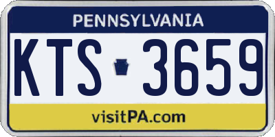 PA license plate KTS3659