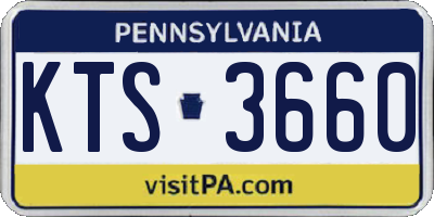 PA license plate KTS3660