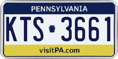 PA license plate KTS3661