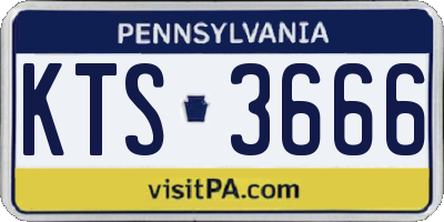 PA license plate KTS3666