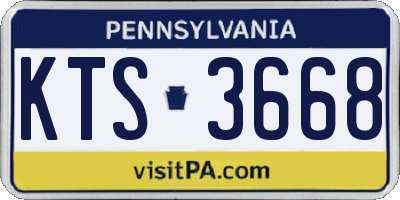 PA license plate KTS3668