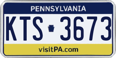 PA license plate KTS3673