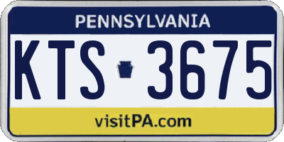 PA license plate KTS3675