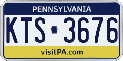 PA license plate KTS3676