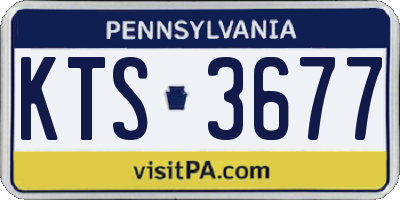 PA license plate KTS3677