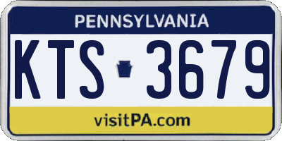 PA license plate KTS3679