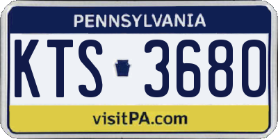 PA license plate KTS3680
