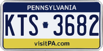 PA license plate KTS3682