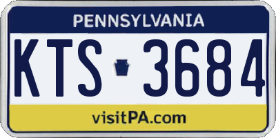 PA license plate KTS3684