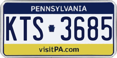 PA license plate KTS3685